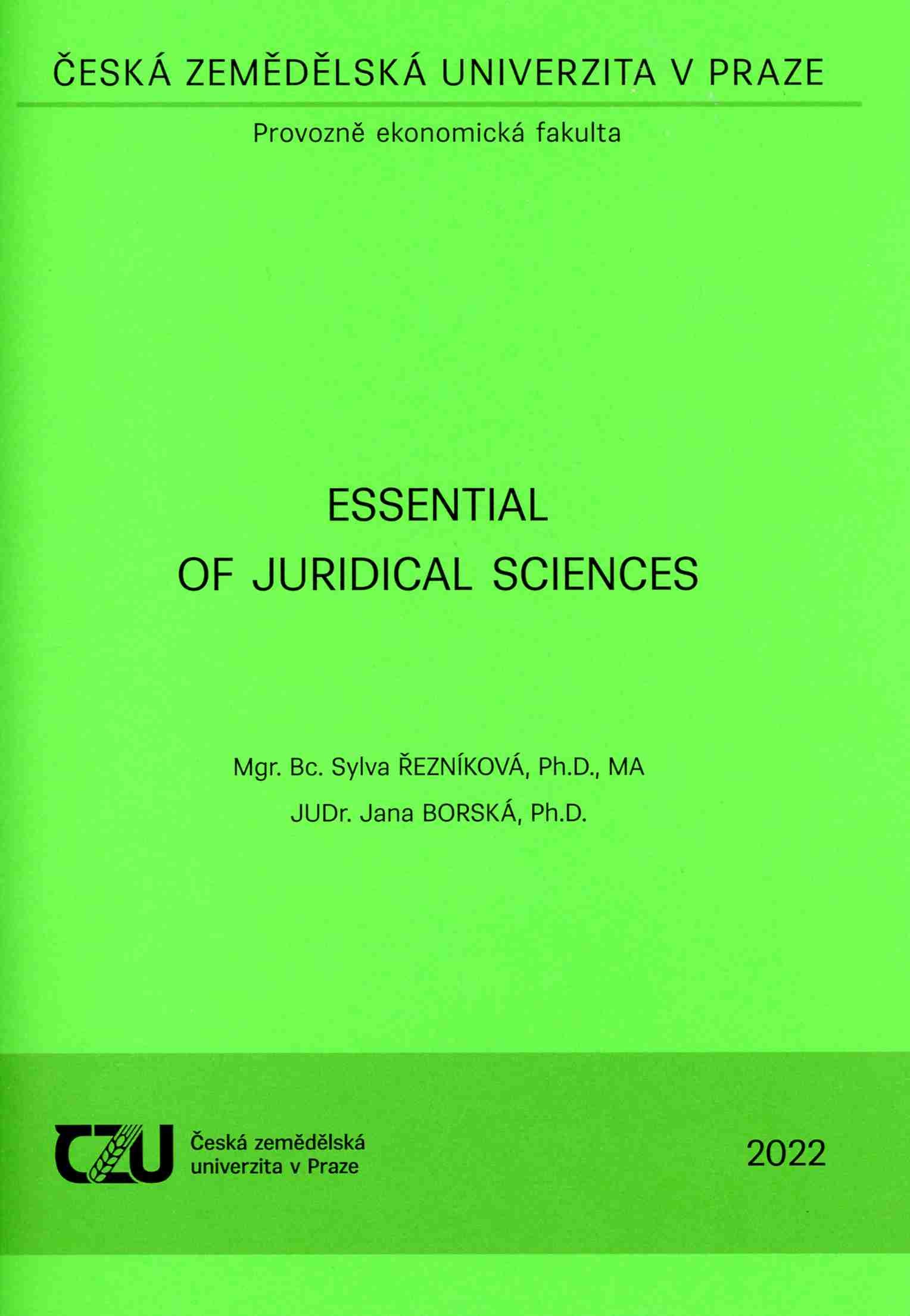Essential of Juridical Sciences, 363