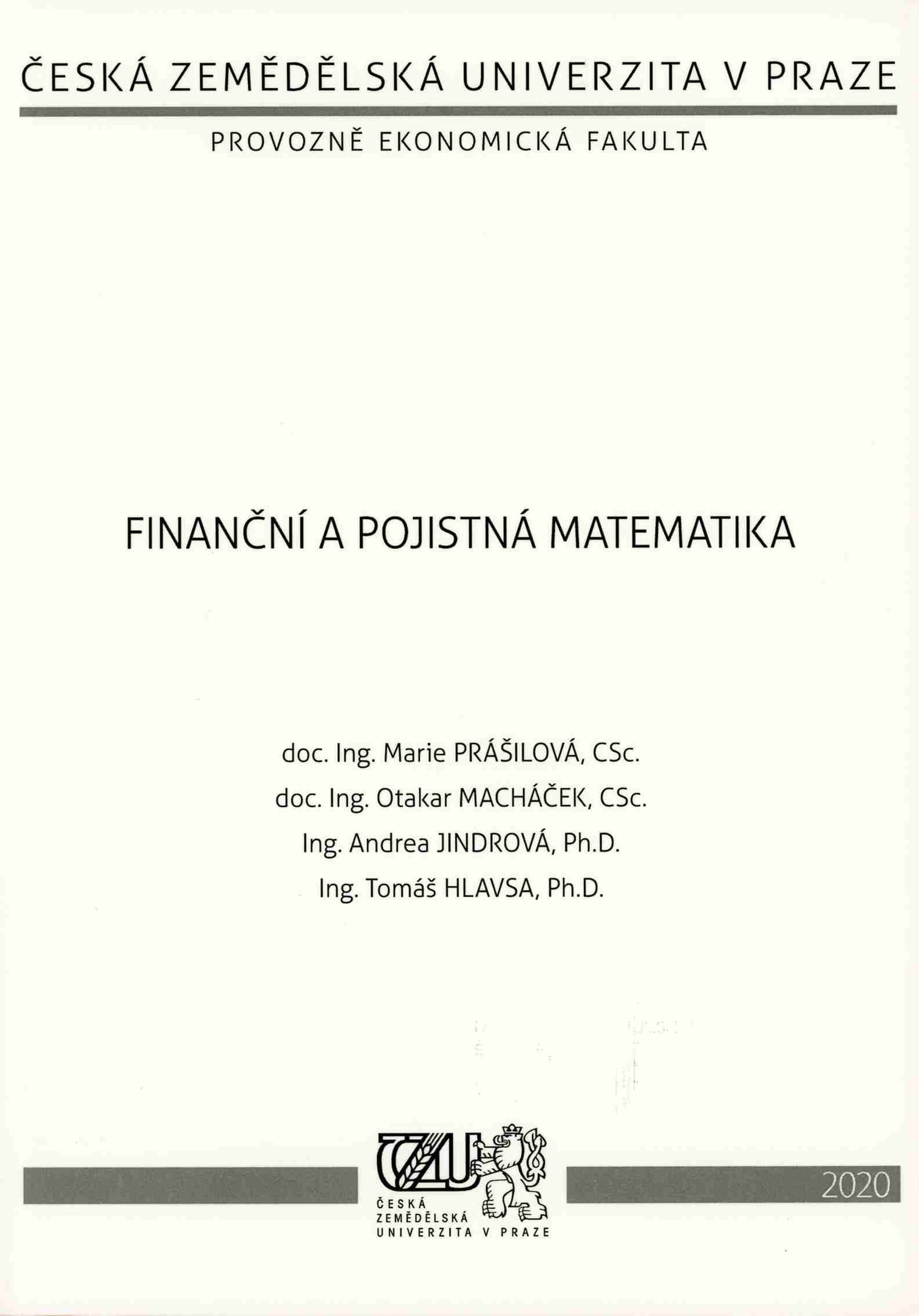 Finanční a pojistná matematika, 104