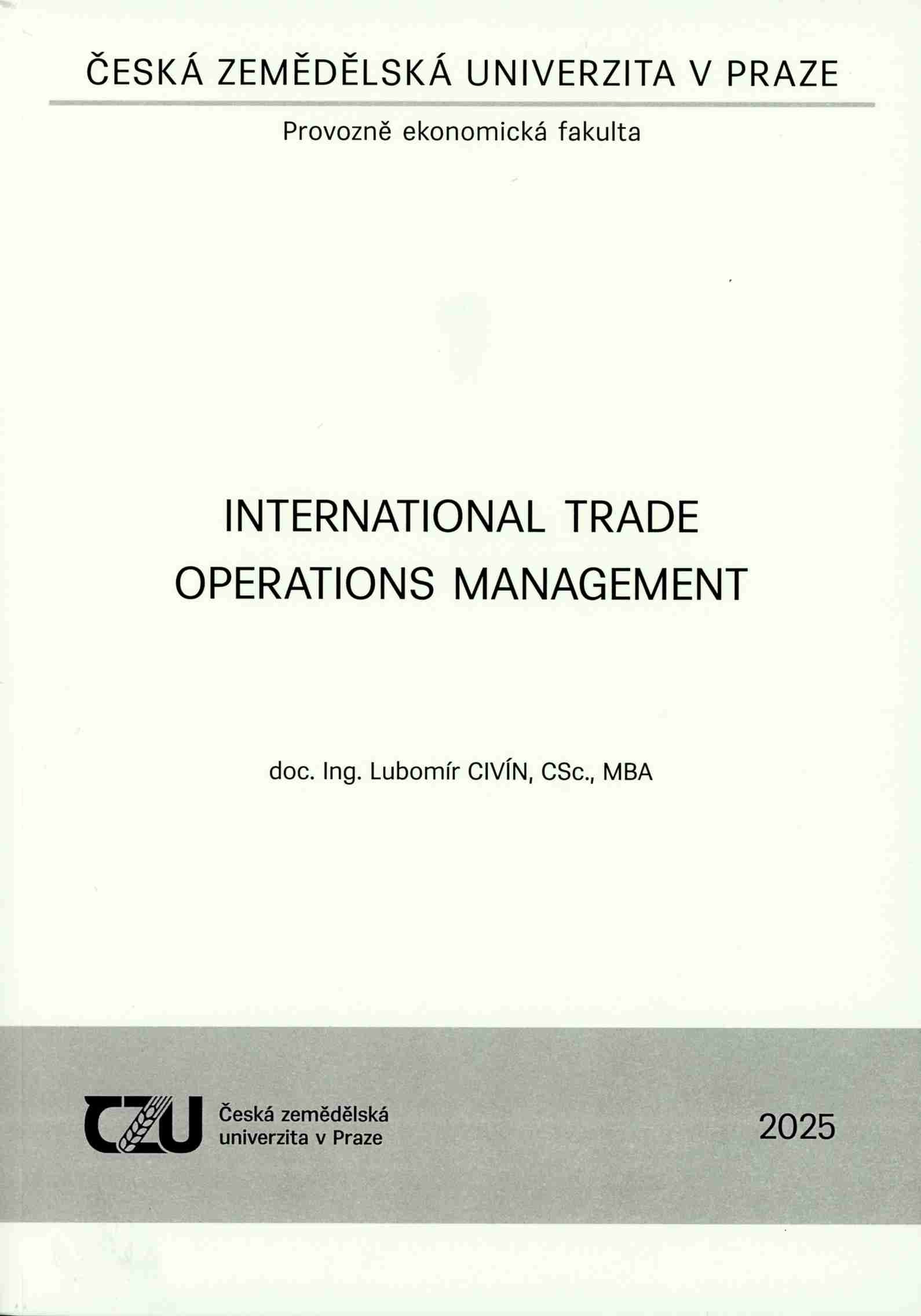 International Trade Operations Management, 375