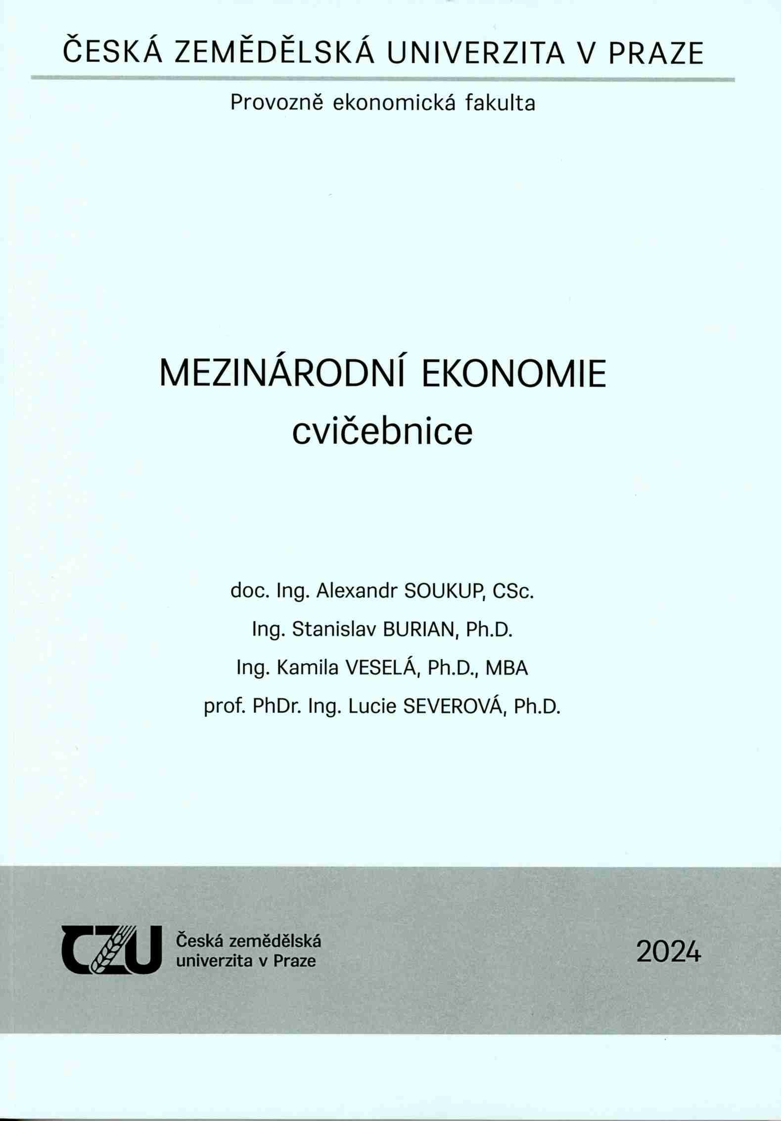 Mezinárodní ekonomie - cvičebnice, 178