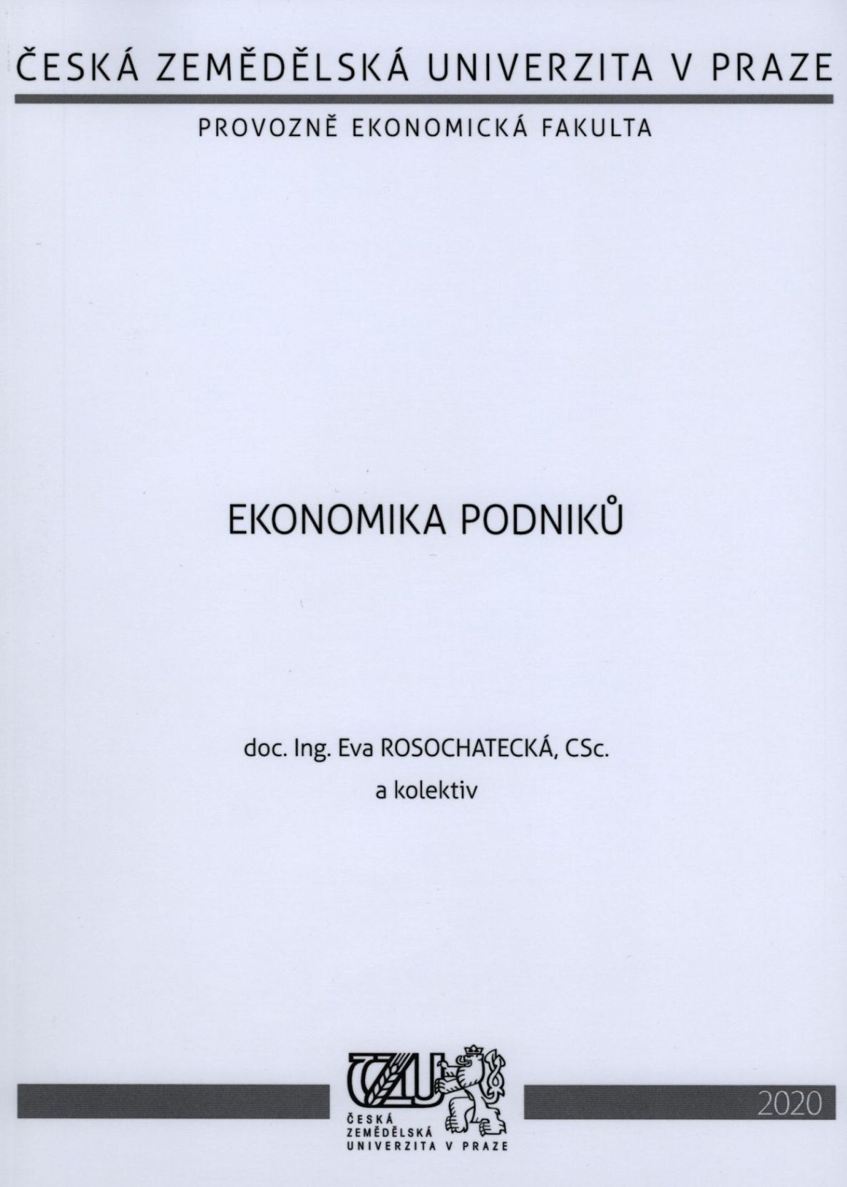 Ekonomika podniků (PAE, TF), 196