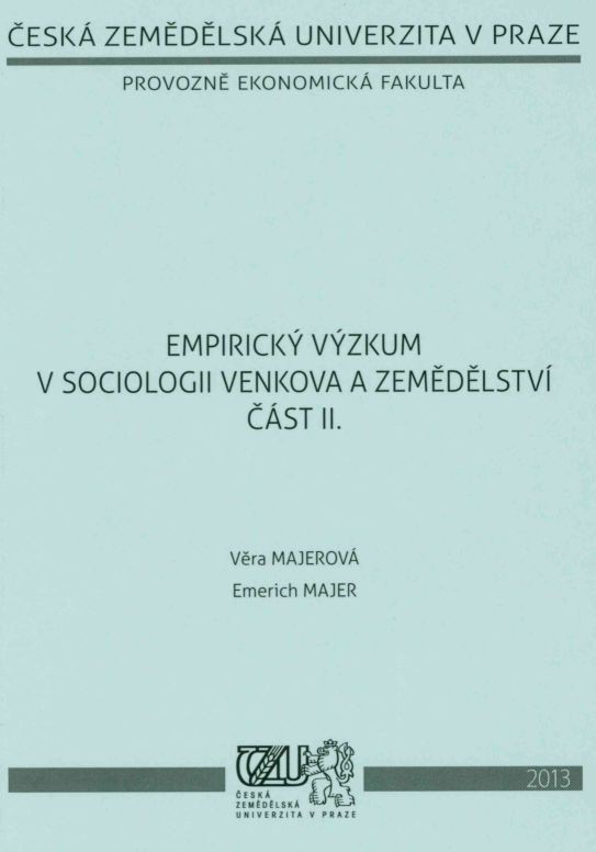 Empirický výzkum v sociologii venkova a zemědělství část II., 914