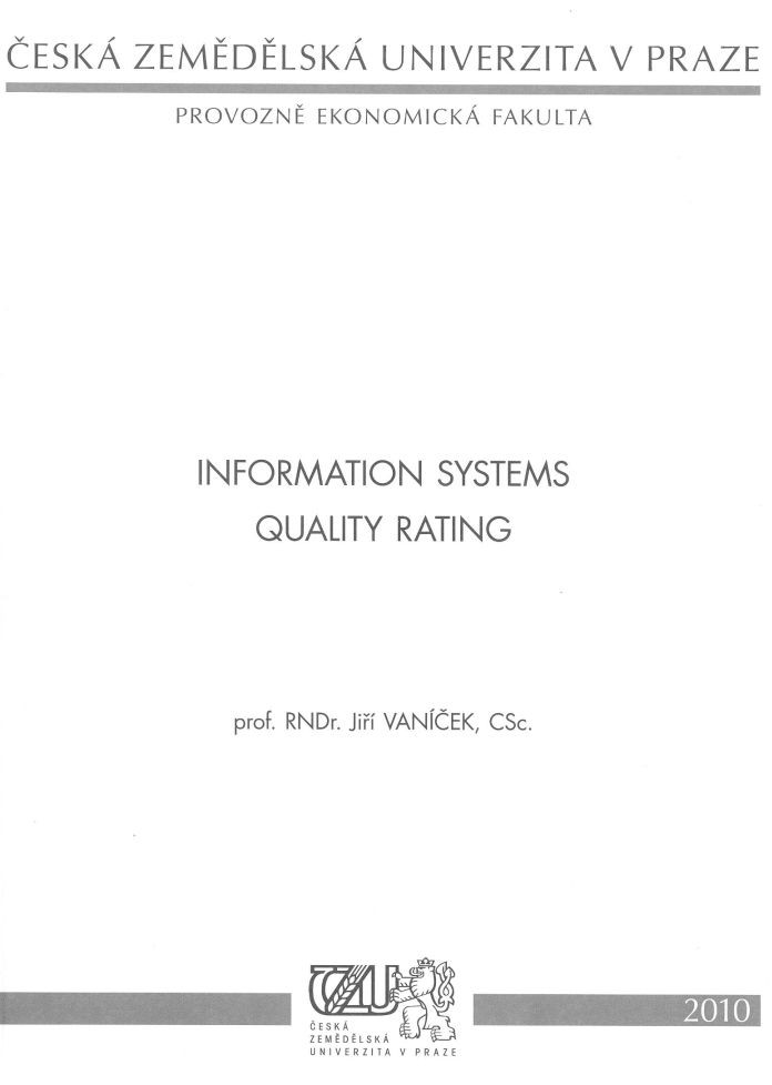 Information Systems Quality Rating, 152