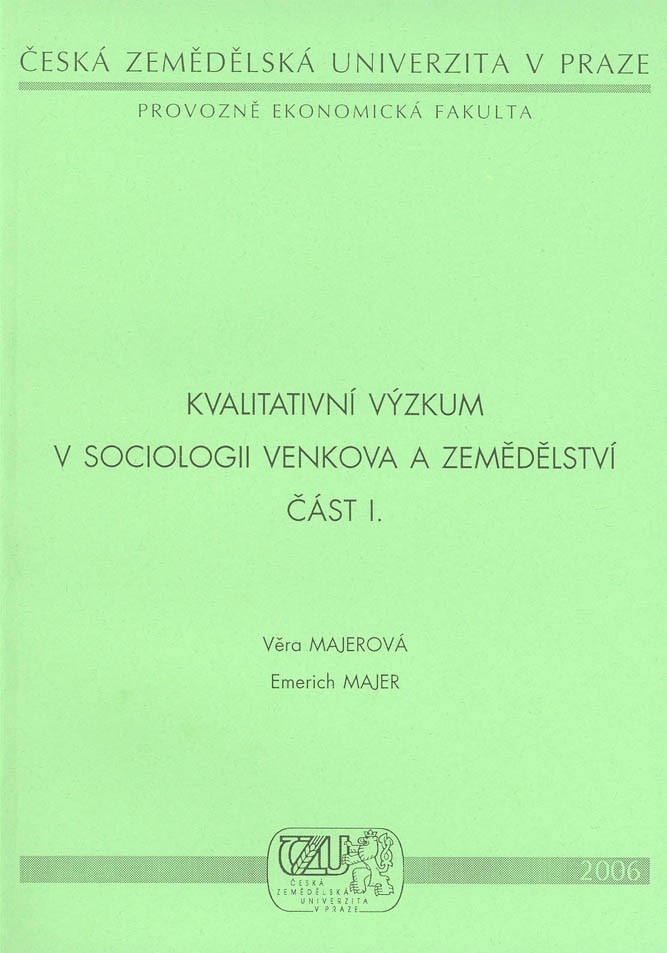 Kvalitativní výzkum v sociologii venkova a zemědělství část I., 829