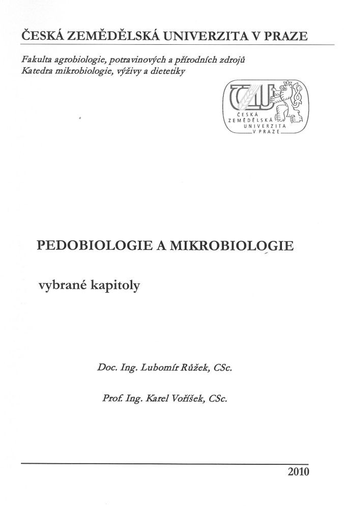 Pedobiologie a mikrobiologie (vybrané kapitoly)