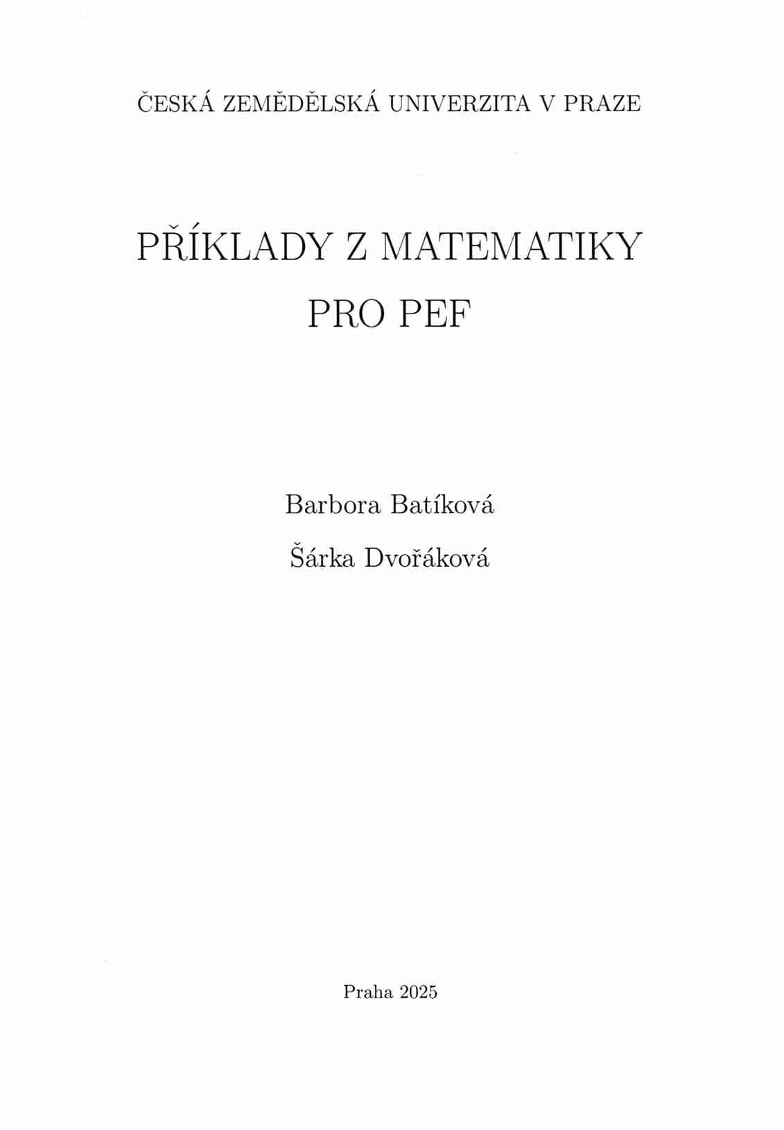 Příklady z matematiky pro PEF, 377