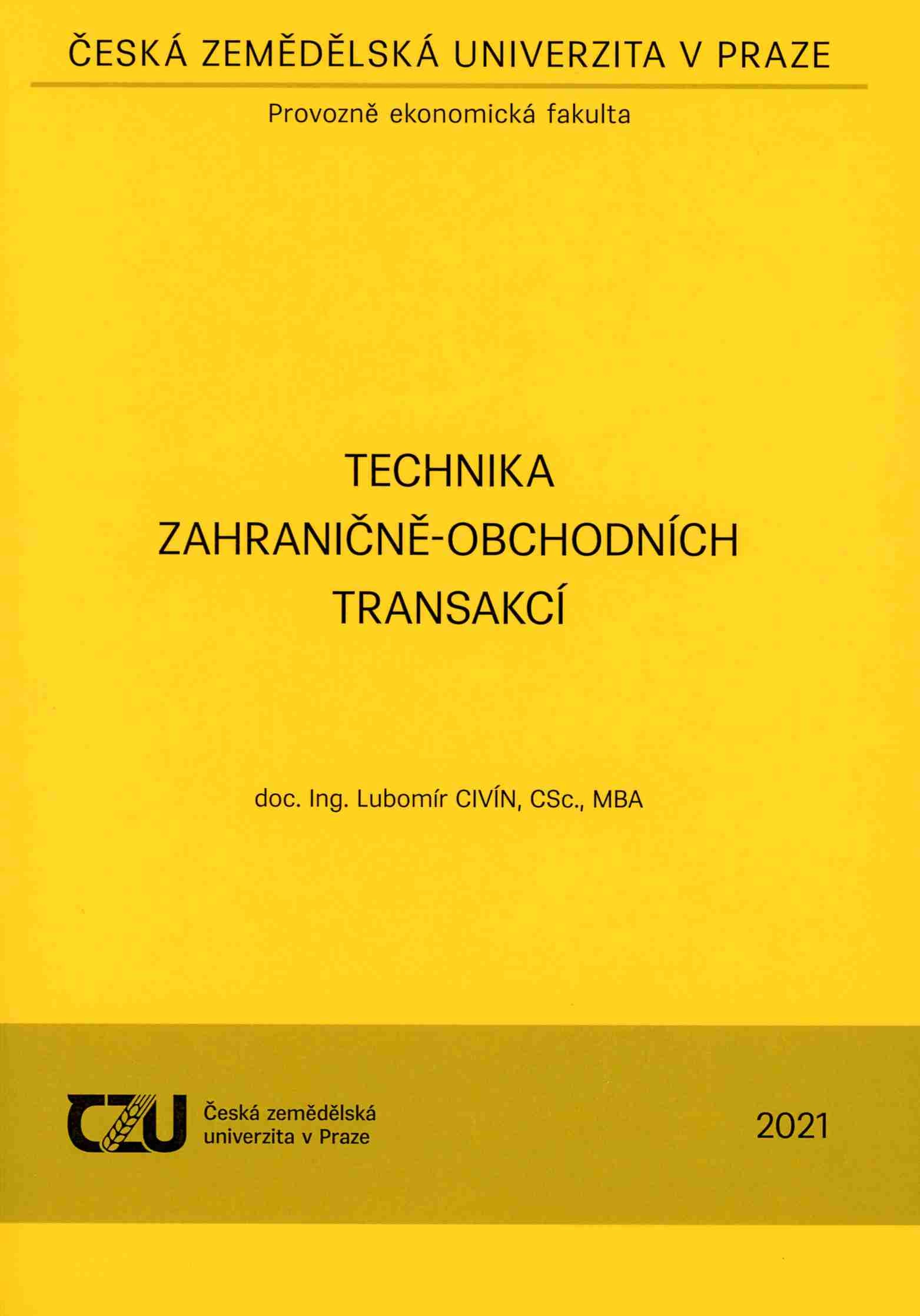 Technika zahraničně-obchodních transakcí, 342