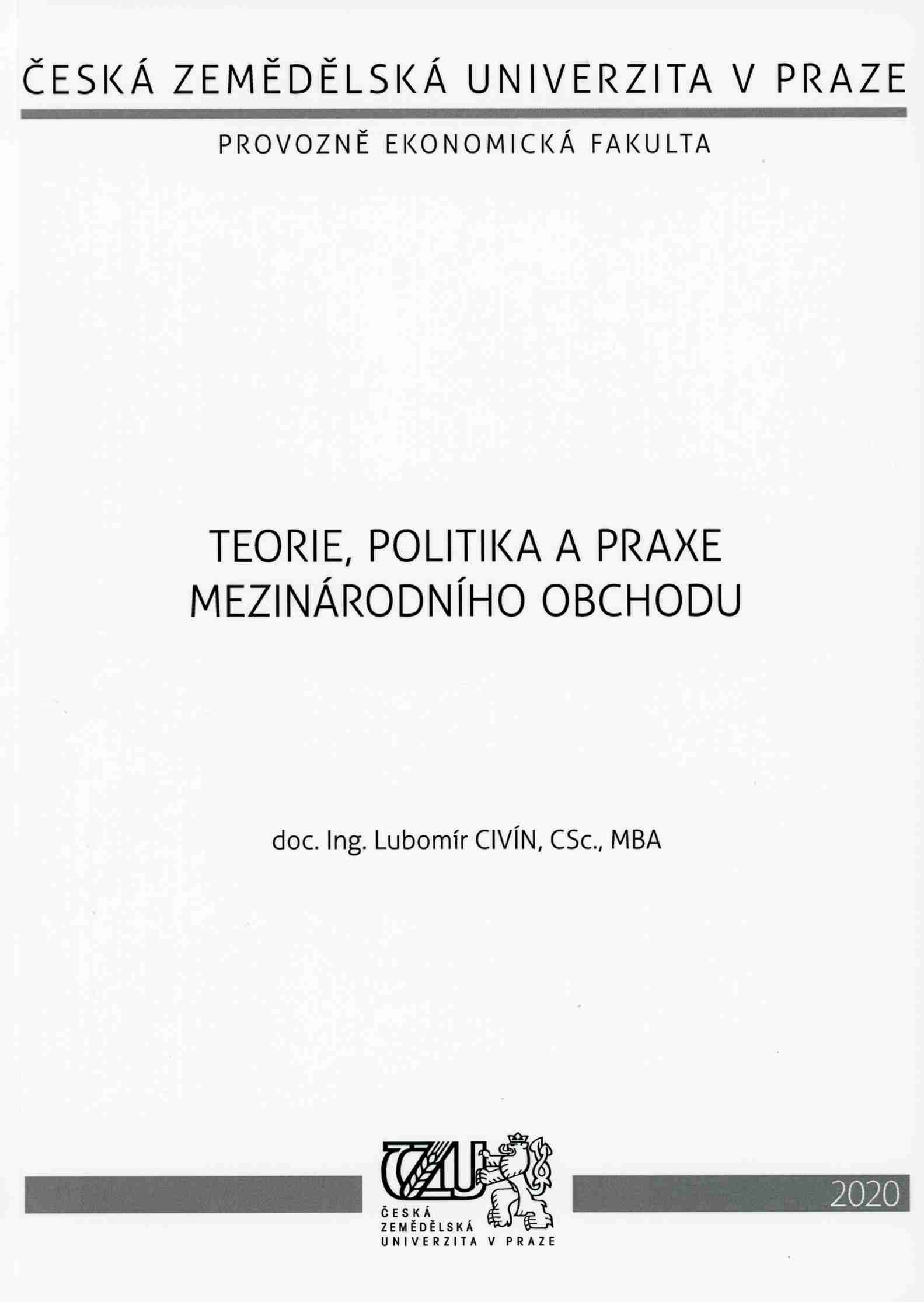Teorie, politika a praxe mezinárodního obchodu, 326